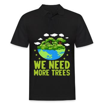 Nous avons besoin de plus d’arbres - Polo Homme - noir - Devant - Kai (181cm)
