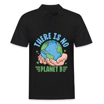 There is no Planet B - Men's Polo Shirt - black - Front - Kai (181cm)