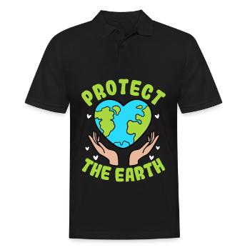 Protégez la Terre - Polo Homme - noir - Devant - Kai (181cm)