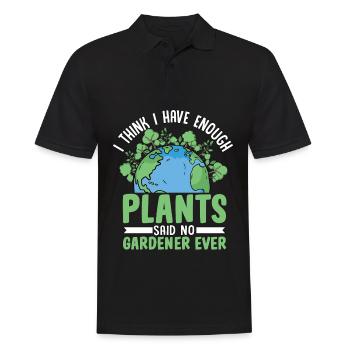 I think I have enough Plants said no Gardener ever - Men's Polo Shirt - black - Front - Kai (181cm)