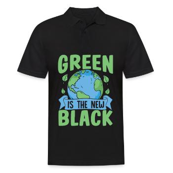 Le vert est le nouveau noir - Polo Homme - noir - Devant - Kai (181cm)
