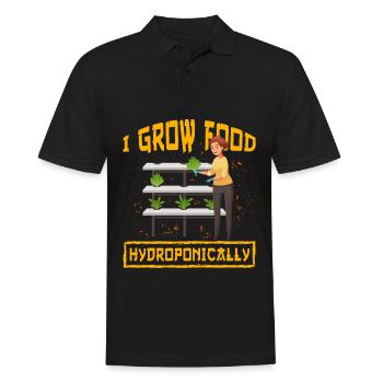 I grow food Hydroponics - Men's Polo Shirt - black - Front - Kai (181cm)
