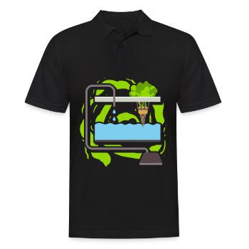 Hydroponics - Men's Polo Shirt - black - Front - Kai (181cm)