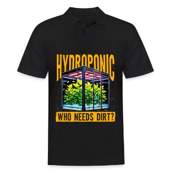 Hydroponic who needs dirt? - Men's Polo Shirt - black - Front - Kai (181cm)