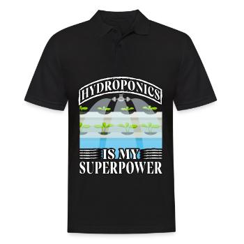 Hydroponics is my superpower - Men's Polo Shirt - black - Front - Kai (181cm)