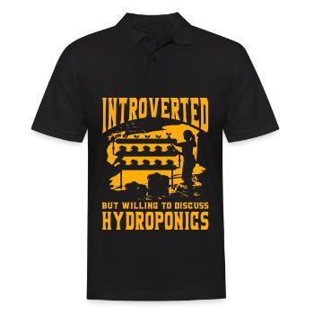 Introverted but willing to discuss Hydroponics - Men's Polo Shirt - black - Front - Kai (181cm)