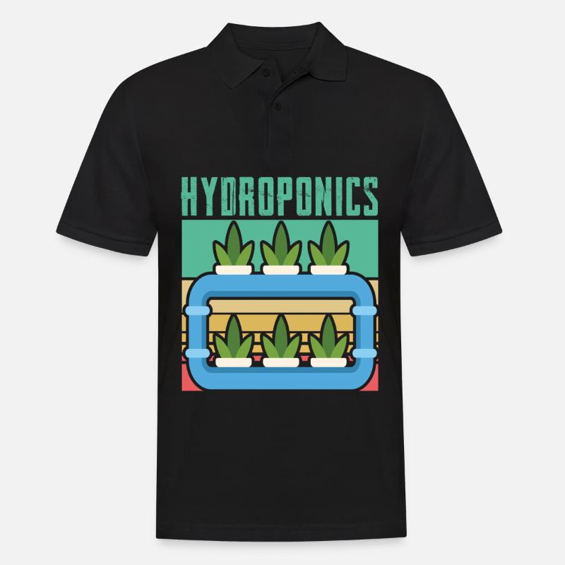 Hydroponik - Männer Poloshirt - Schwarz