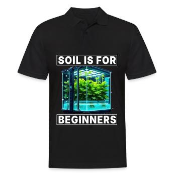 Erde ist für Anfänger - Männer Poloshirt - Schwarz - Vorne - Kai (181cm)