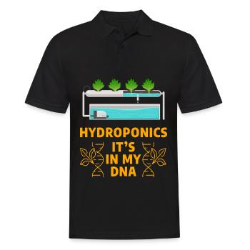 Hydroponics it's in my DNA - Men's Polo Shirt - black - Front - Kai (181cm)