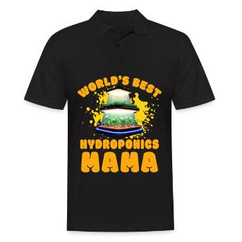 World's best Hydroponics Mama - Men's Polo Shirt - black - Front - Kai (181cm)