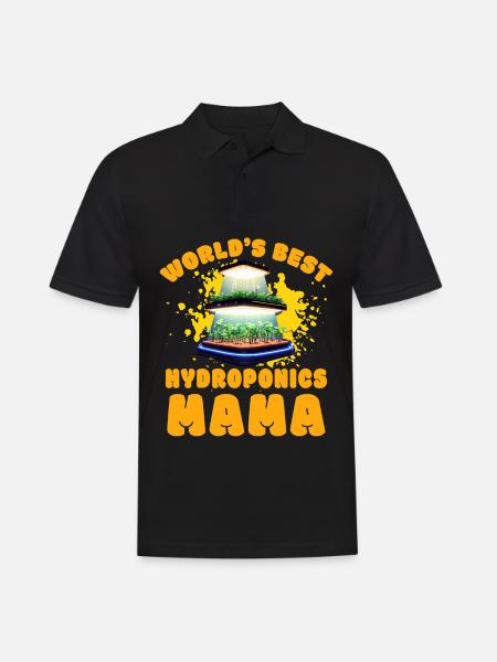 World's best Hydroponics Mama - Men's Polo Shirt - black