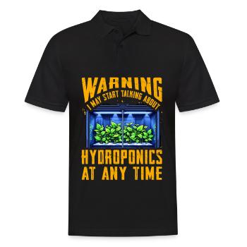 Warning I may start talking about Hydroponics - Men's Polo Shirt - black - Front - Kai (181cm)