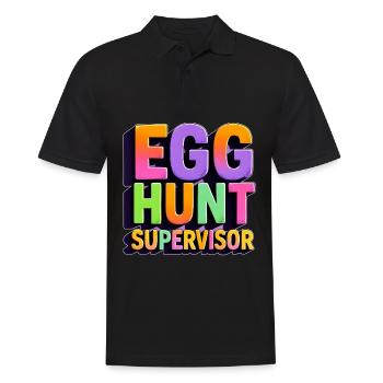 Egg Hunt Supervisor - Men's Polo Shirt - black - Front - Kai (181cm)