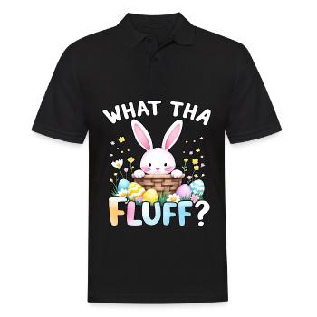 What tha Fluff? - Men's Polo Shirt - black - Front - Kai (181cm)