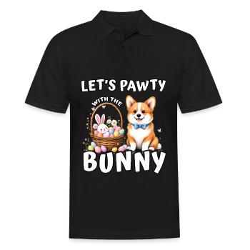 Let's pawty with the Bunny - Men's Polo Shirt - black - Front - Kai (181cm)