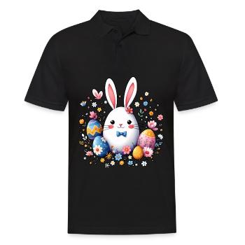 Easter Bunny - Men's Polo Shirt - black - Front - Kai (181cm)