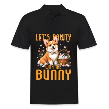Let's Pawity with the bunny - Men's Polo Shirt - black - Front - Kai (181cm)
