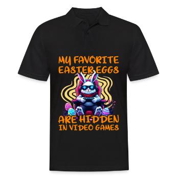 My favorite easter eggs are hidden in video games - Men's Polo Shirt - black - Front - Kai (181cm)