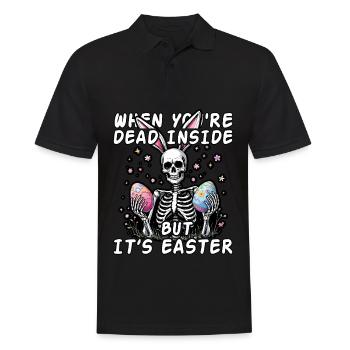 When your dead inside but it's easter - Men's Polo Shirt - black - Front - Kai (181cm)
