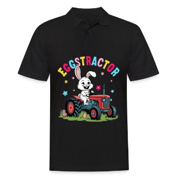 Eggstractor - Men's Polo Shirt - black - Front - Kai (181cm)