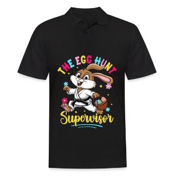 Le superviseur de la chasse aux œufs - Polo Homme - noir - Devant - Kai (181cm)