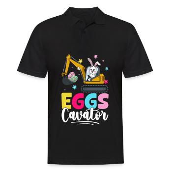 Eggs Cavator - Men's Polo Shirt - black - Front - Kai (181cm)