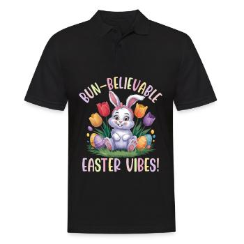 Bun-Believable Easter Vibes - Men's Polo Shirt - black - Front - Kai (181cm)