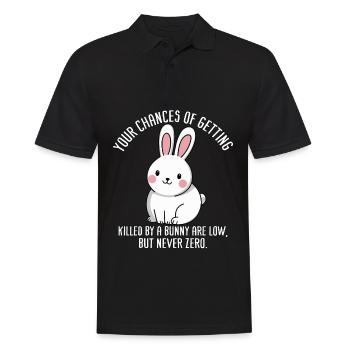 Your chances of getting killed by a bunny are - Men's Polo Shirt - black - Front - Kai (181cm)