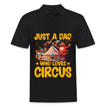Juste un papa qui aime le cirque - Polo Homme - noir - Devant - Kai (181cm)