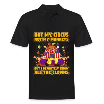 Not my Circus not my Monkeys but I definitely know - Men's Polo Shirt - black - Front - Kai (181cm)
