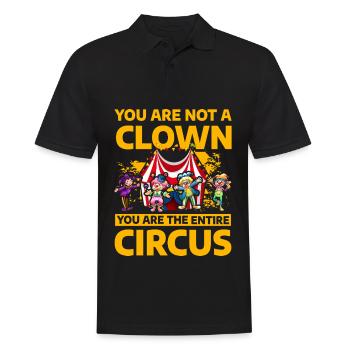 You are not a Clown you are the entire circus - Men's Polo Shirt - black - Front - Kai (181cm)