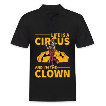 La vie est un cirque et je suis le clown - Polo Homme - noir - Devant - Kai (181cm)