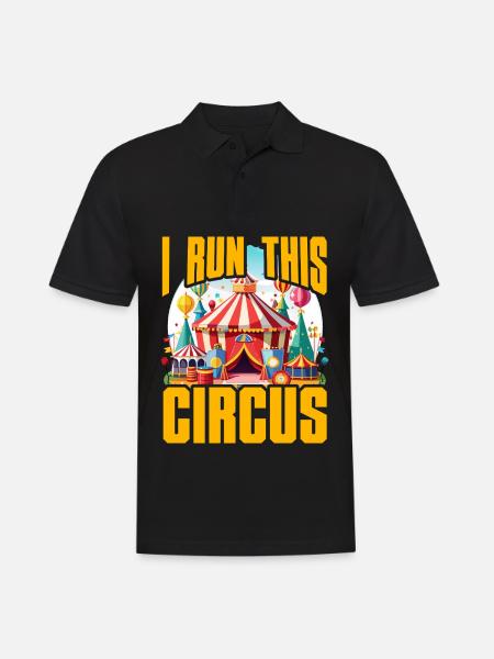 I run this Circus - Men's Polo Shirt - black