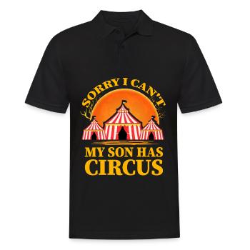 Tut mir leid, dass ich nicht kann, mein Sohn hat Zirkus - Männer Poloshirt - Schwarz - Vorne - Kai (181cm)