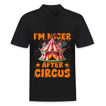Je suis plus gentil après le cirque - Polo Homme - noir - Devant - Kai (181cm)