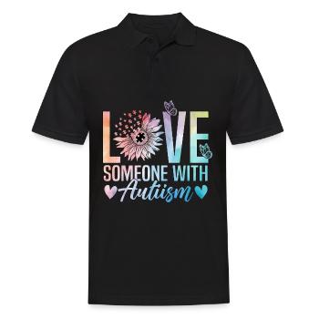 Liebe jemanden mit Autismus - Männer Poloshirt - Schwarz - Vorne - Kai (181cm)