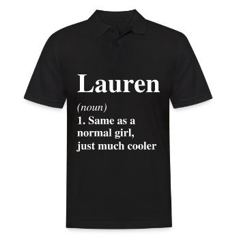 Lauren Définition Cool Nom Dicton Cadeau - Polo Homme - noir - Devant - Kai (181cm)