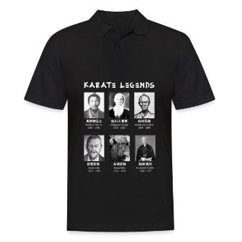 Origine des légendes de karaté - Polo Homme - noir - Devant - Kai (181cm)