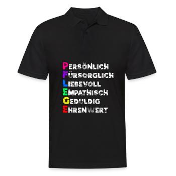 Altenpflege Definition Von Pflege - Männer Poloshirt - Schwarz - Vorne - Kai (181cm)