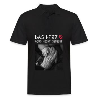 Altenpflege Das Herz Wird Nicht Dement - Männer Poloshirt - Schwarz - Vorne - Kai (181cm)