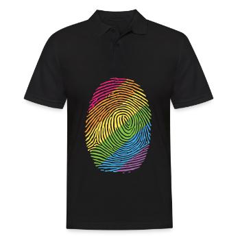 État d'esprit LGBTQ - Polo Homme - noir - Devant - Kai (181cm)