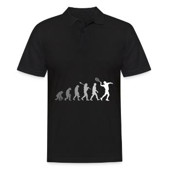 Tennis player - Männer Poloshirt - Schwarz - Vorne - Kai (181cm)