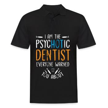 Dentiste dentiste dent dents dents cadeau dentaire - Polo Homme - noir - Devant - Kai (181cm)