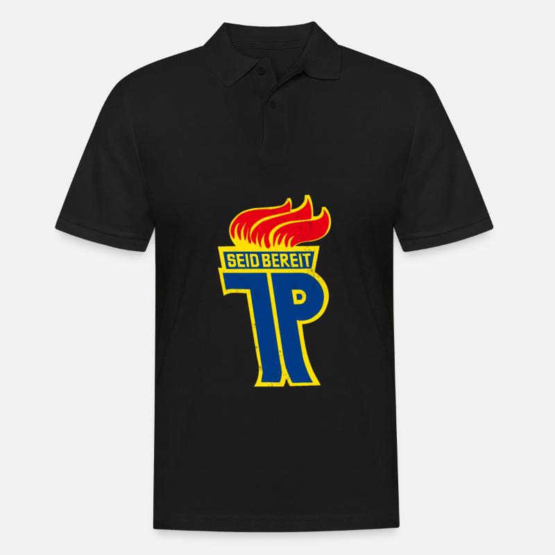 DDR Pionierorganisation Ernst Thälmann - Männer Poloshirt - Schwarz