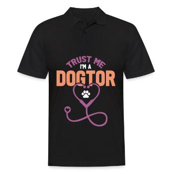 tierarzt, hund, tier, geschenkidee, tierärztin - Männer Poloshirt - Schwarz - Vorne - Kai (181cm)