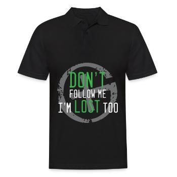 geocaching, cache, gps, geocache, geocacher, logbu - Männer Poloshirt - Schwarz - Vorne - Kai (181cm)