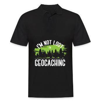 geocaching, cache, gps, geocache, geocacher, logbu - Men's Polo Shirt - black - Front - Kai (181cm)