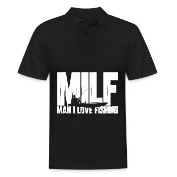 fishing fishing fishing fishing fishermen angler fish - Men's Polo Shirt - black - Front - Kai (181cm)