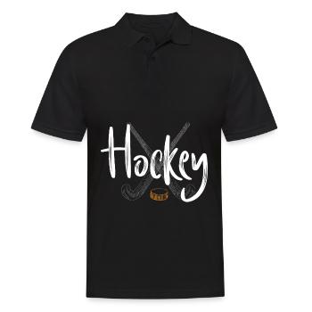 hockey feldhockey hockeyschläger sport eishockey - Männer Poloshirt - Schwarz - Vorne - Kai (181cm)