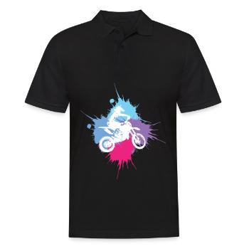 motocross motorrad biker bike motorsport geschenki - Männer Poloshirt - Schwarz - Vorne - Kai (181cm)